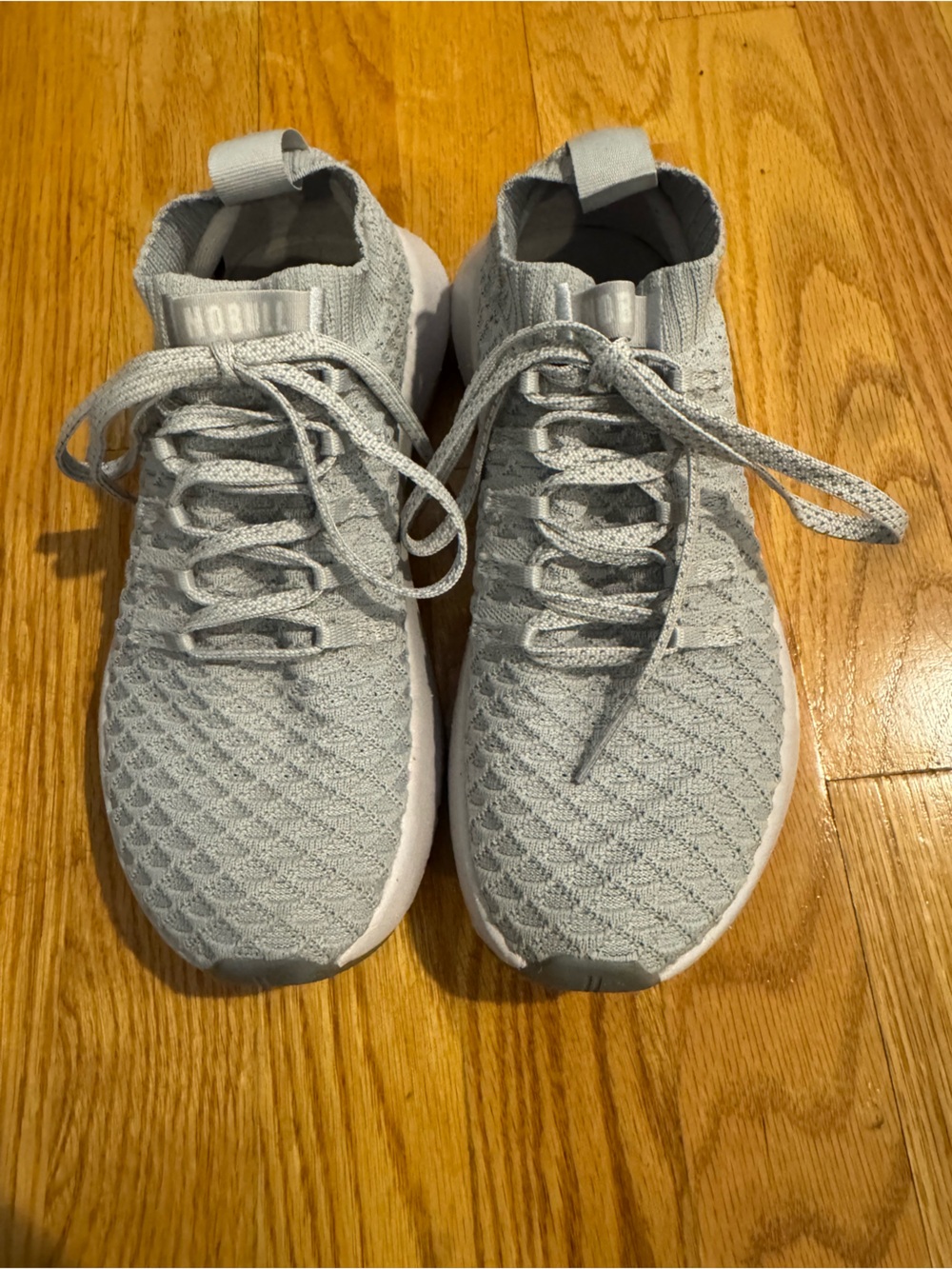 NOBULL Light Gray Knit Running Sneakers